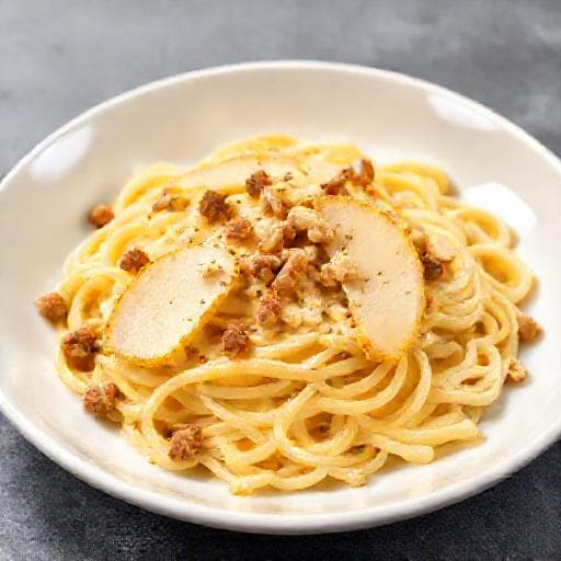 Pasta Quattro Formaggi con Noci e Pere