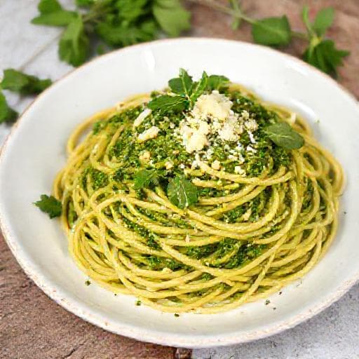 Spaghetti al Pesto di Rucola Tradizionale