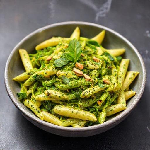 Penne al Pesto di Rucola Veloce