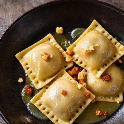 Ravioli di Zucca con Amaretti e Mostarda