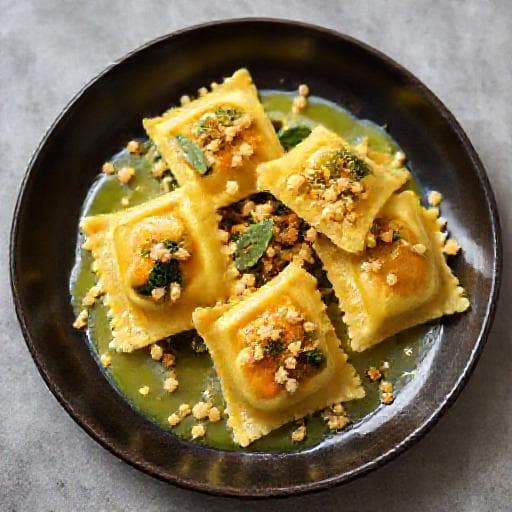Tortelli d'Erbetta con Zucca e Amaretti