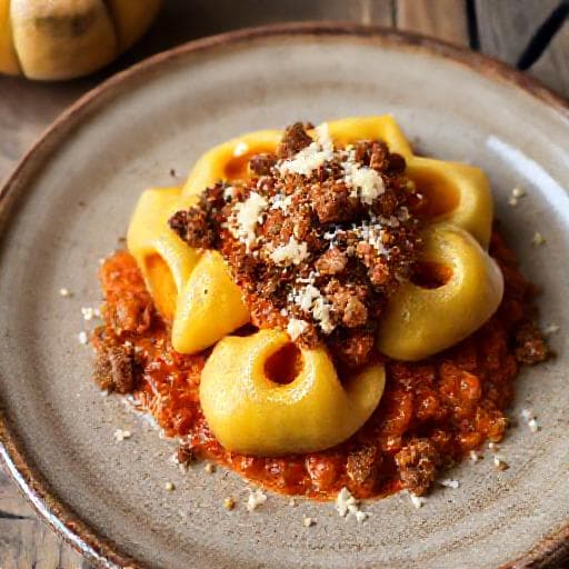 Cappellacci di Zucca al Ragù di Salsiccia