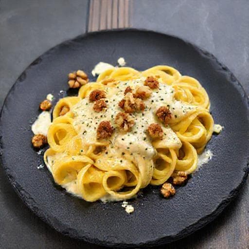 Cappellacci di Zucca con Crema al Gorgonzola e Noci