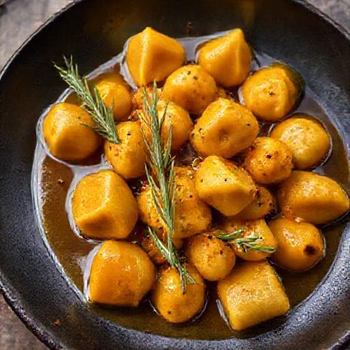 Gnocchi di Pane con Zucca e Rosmarino