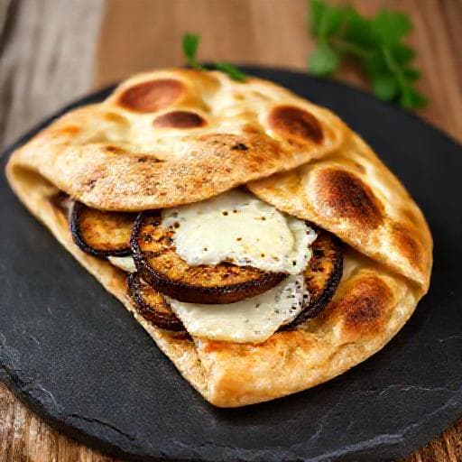 Scaccia Ragusana con Melanzane e Caciocavallo