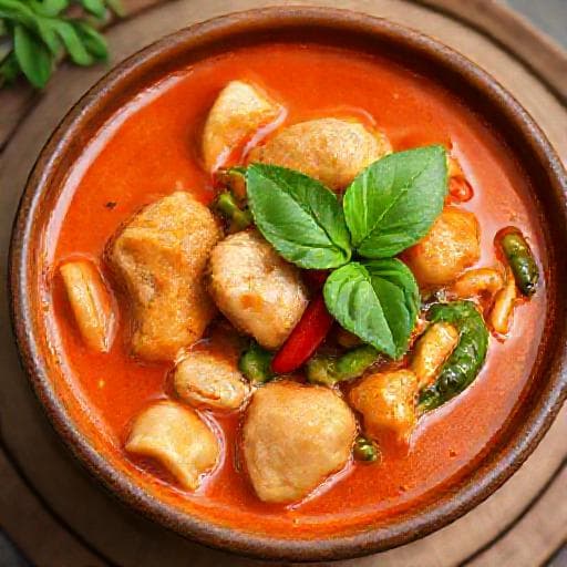Klasični Crveni Tajlandski Curry s Piletinom