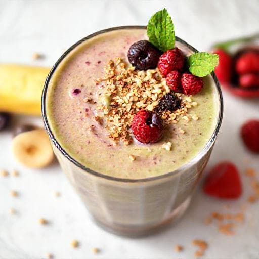 Kremasti smoothie od banane, bobičastog voća i avokada