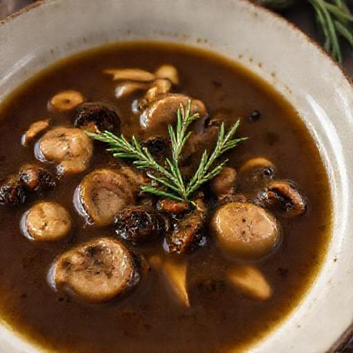 Steinsoppsuppe med Sherry og Urter
