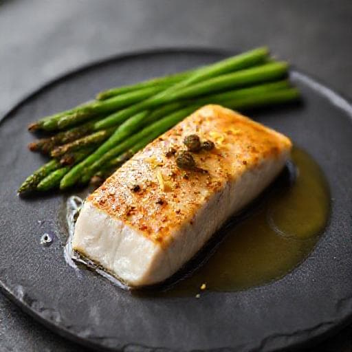 Torskerygg med Brunet Smør, Sitron og Kapers