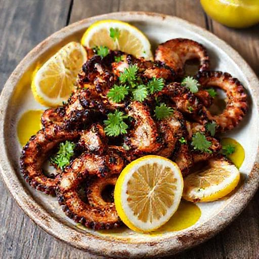 Klassisk Grillet Blekksprut