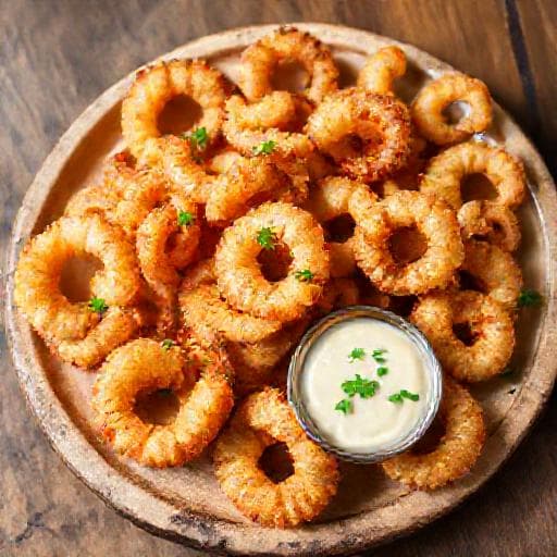 Friterte Calamari med Aioli