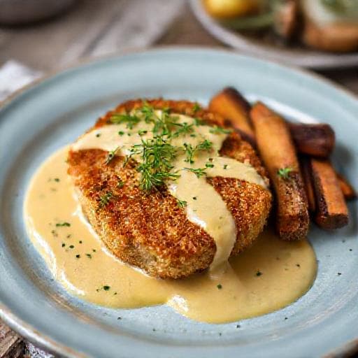 Selleribiff med Kremet Dijonsaus og Urter