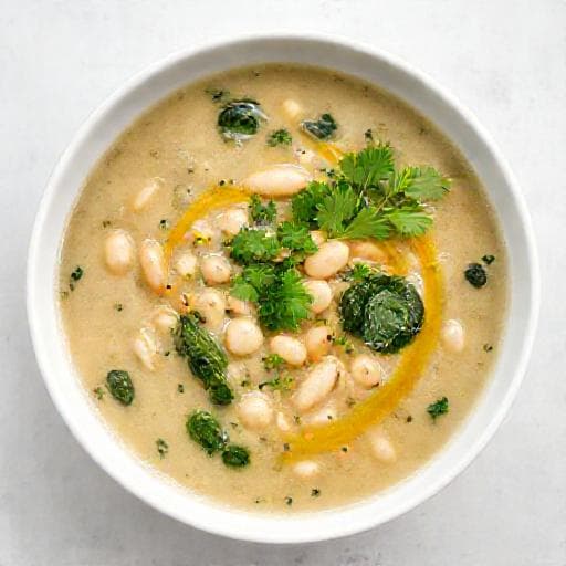 Rask Hvit Bønnesuppe med Urter
