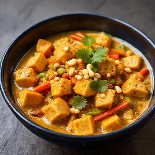 Tofucurry med Grønnsaker og Peanøttsmør