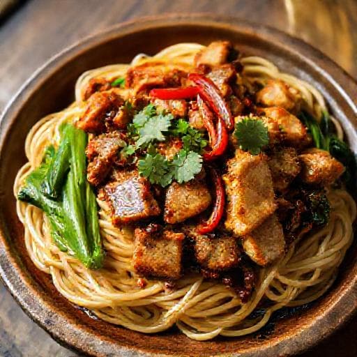 Klassisk Tempeh med Nudler