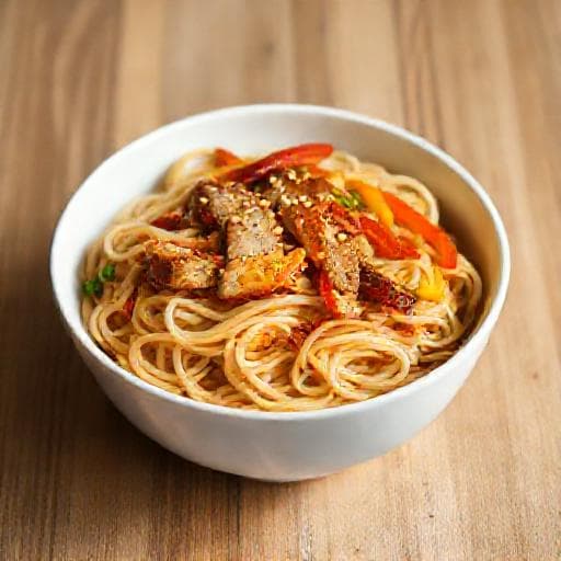 Rask Tempeh med Nudler