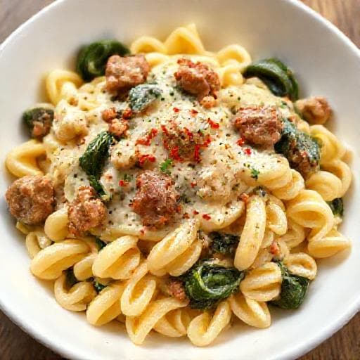 Rask Salsicciapasta med Kremet Saus