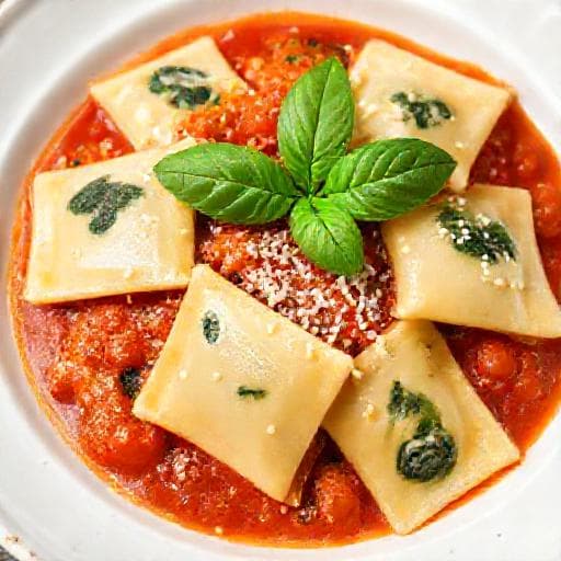 Klassisk Ravioli med Ricotta og Spinat