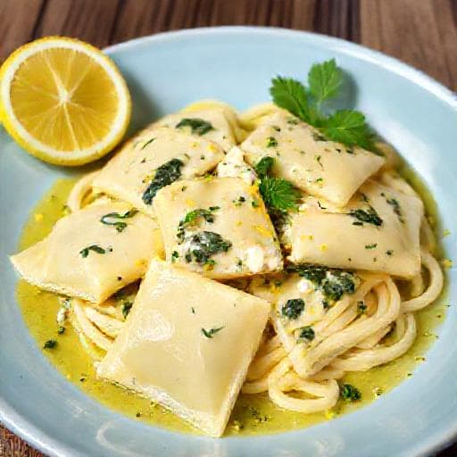 Ravioli med Ricotta, Spinat og Sitron