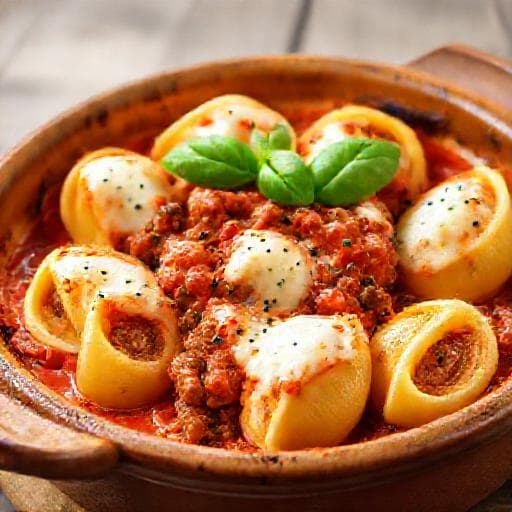 Conchiglioni med Kjøttdeig og Ricotta