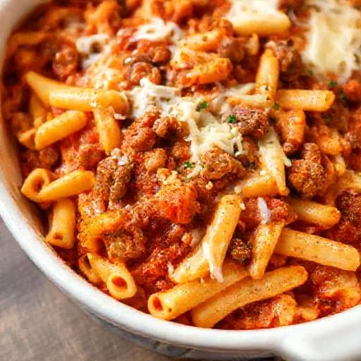 Rask Bakt Ziti med Pølse