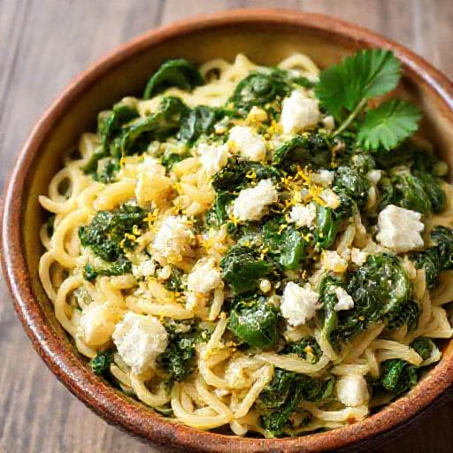 Klassisk Orzo med Spinat og Feta