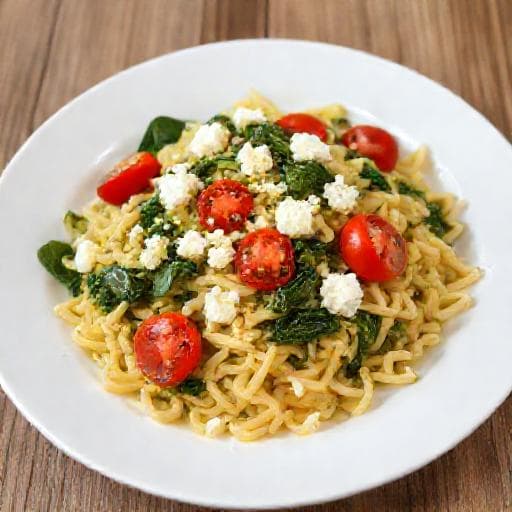 Rask Orzo med Spinat og Feta