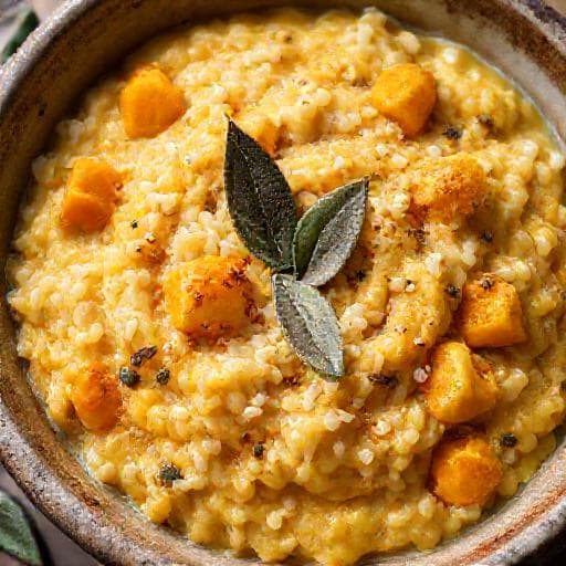 Rask Gresskarrisotto med salvie