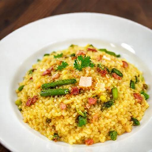 Safranrisotto med Asparges og Pancetta
