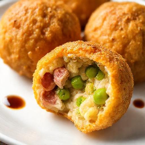 Arancini med Erter og Prosciutto