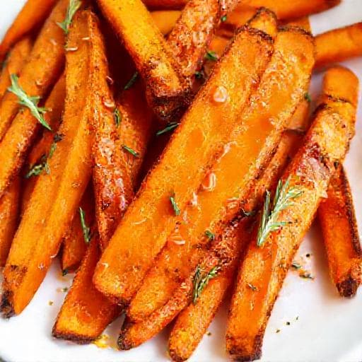 Søtpotetfries med Rosmarin og Honning i Airfryer