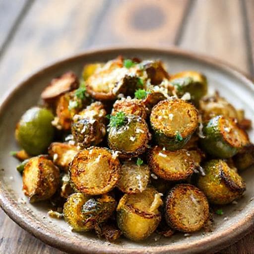 Ovnsbakte rosenkål med parmesan