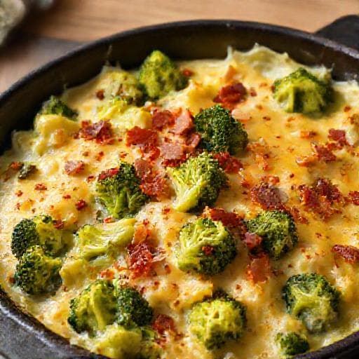 Brokkoligrateng med Bacon og Muskat
