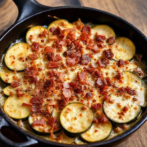 Kreativ Squashgrateng med Bacon og Løk