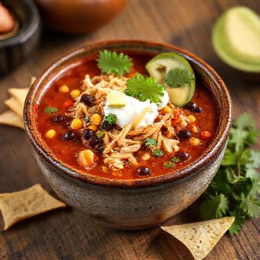 Klassisk Tortillasuppe med Kylling