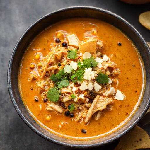 Kremet Tortillasuppe med Kylling og Chipotle