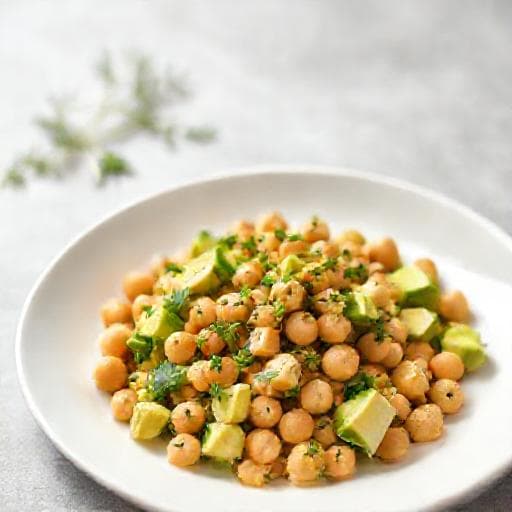 Rask Kikertsalat med Avokado og Urter