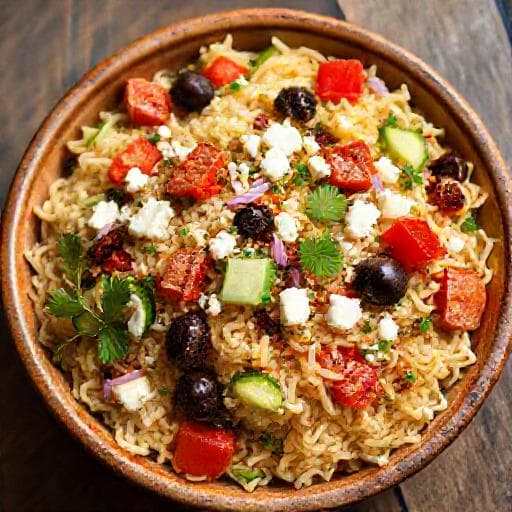 Klassisk Orzosalat med Middelhavssmaker
