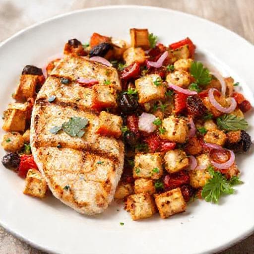 Panzanella med Grillet Fisk