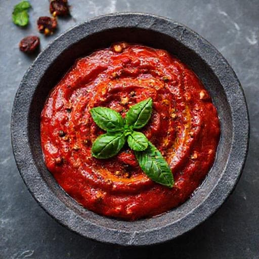 Muhammara med Soltørkede Tomater og Røkt Paprika
