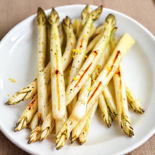 Klassiske Grillede Hvite Asparges