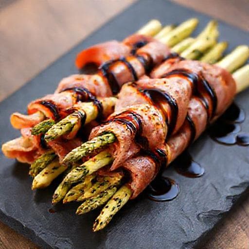 Grillede Hvite Asparges med Prosciutto og Balsamico
