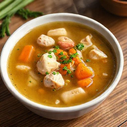 Klassisk Kyllingsuppe