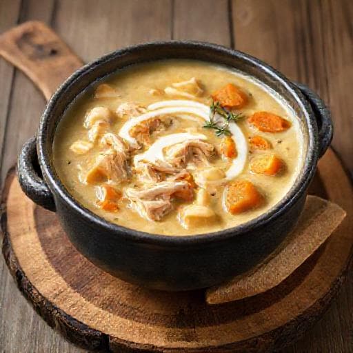 Kremet Kyllingsuppe med Rotgrønnsaker