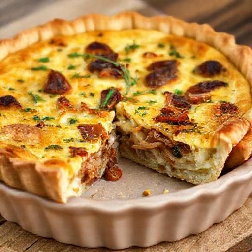 Quiche Lorraine med Løk og Urter