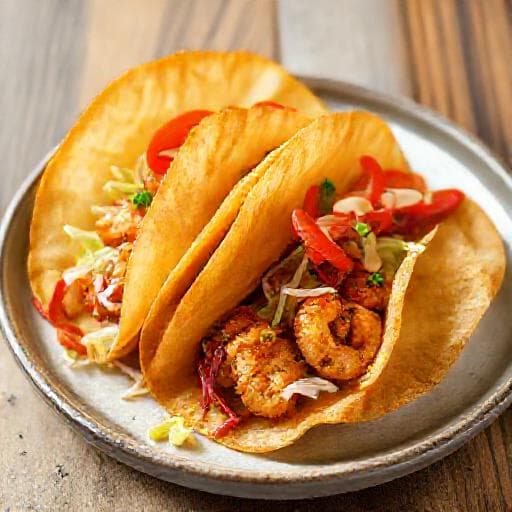 Rask Shanghai-taco med Reker