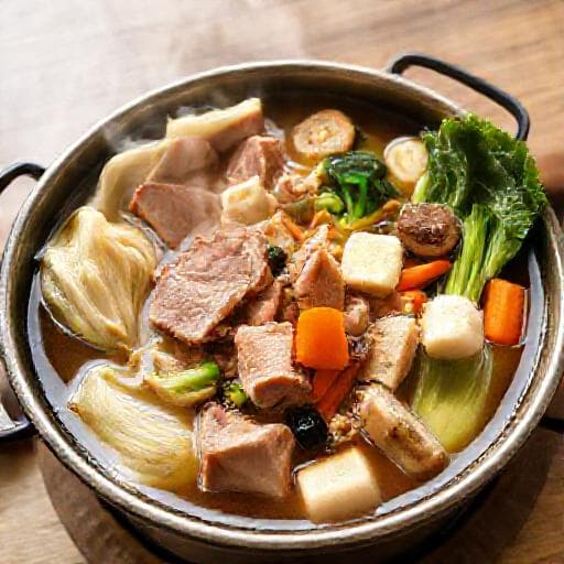 Sukiyaki med Svinekjøtt og Grønnsaker