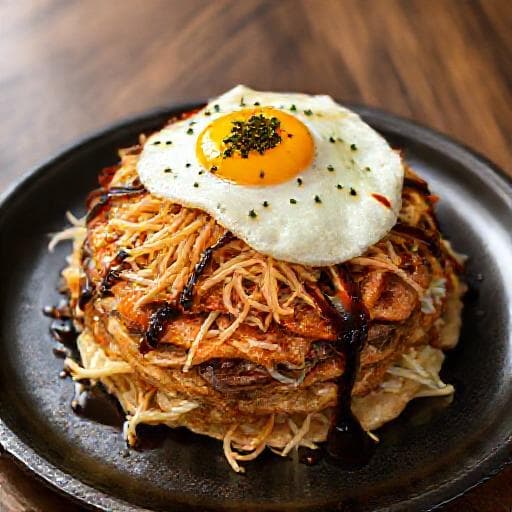 Hiroshima-stil Okonomiyaki