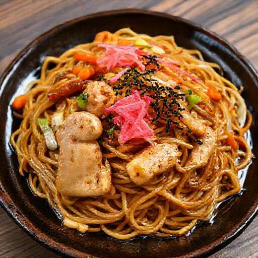 Klassisk Yakisoba med Kylling