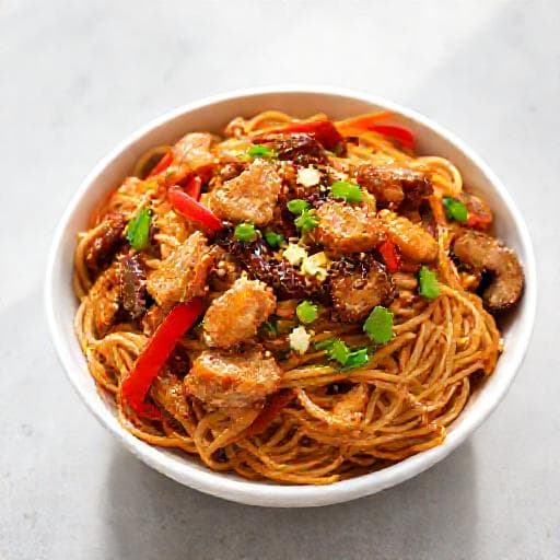 Kylling Yakisoba med Teriyaki-vri